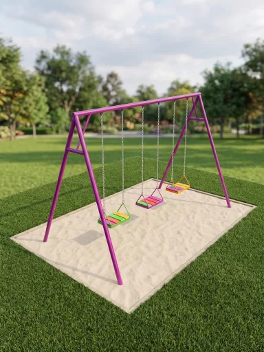 Set de Columpios de Tres Plazas – Serie Premium — Serie Premium