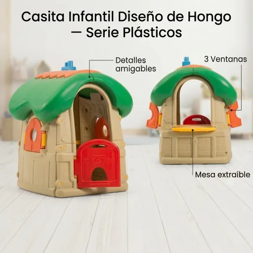 Casita Infantil Diseño de Hongo — Serie Plásticos — Estándar (Sin Timbre)