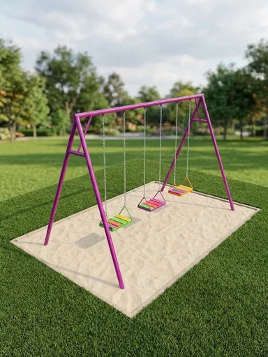 Set de Columpios de Tres Plazas — Serie Premium — Serie Premium