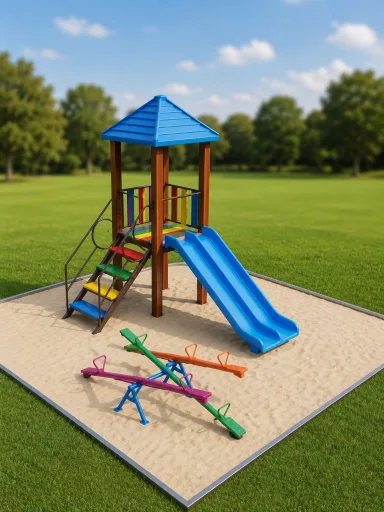 1 Torre Parque Infantil — Medida 4 x 4 — Serie Torre Premium